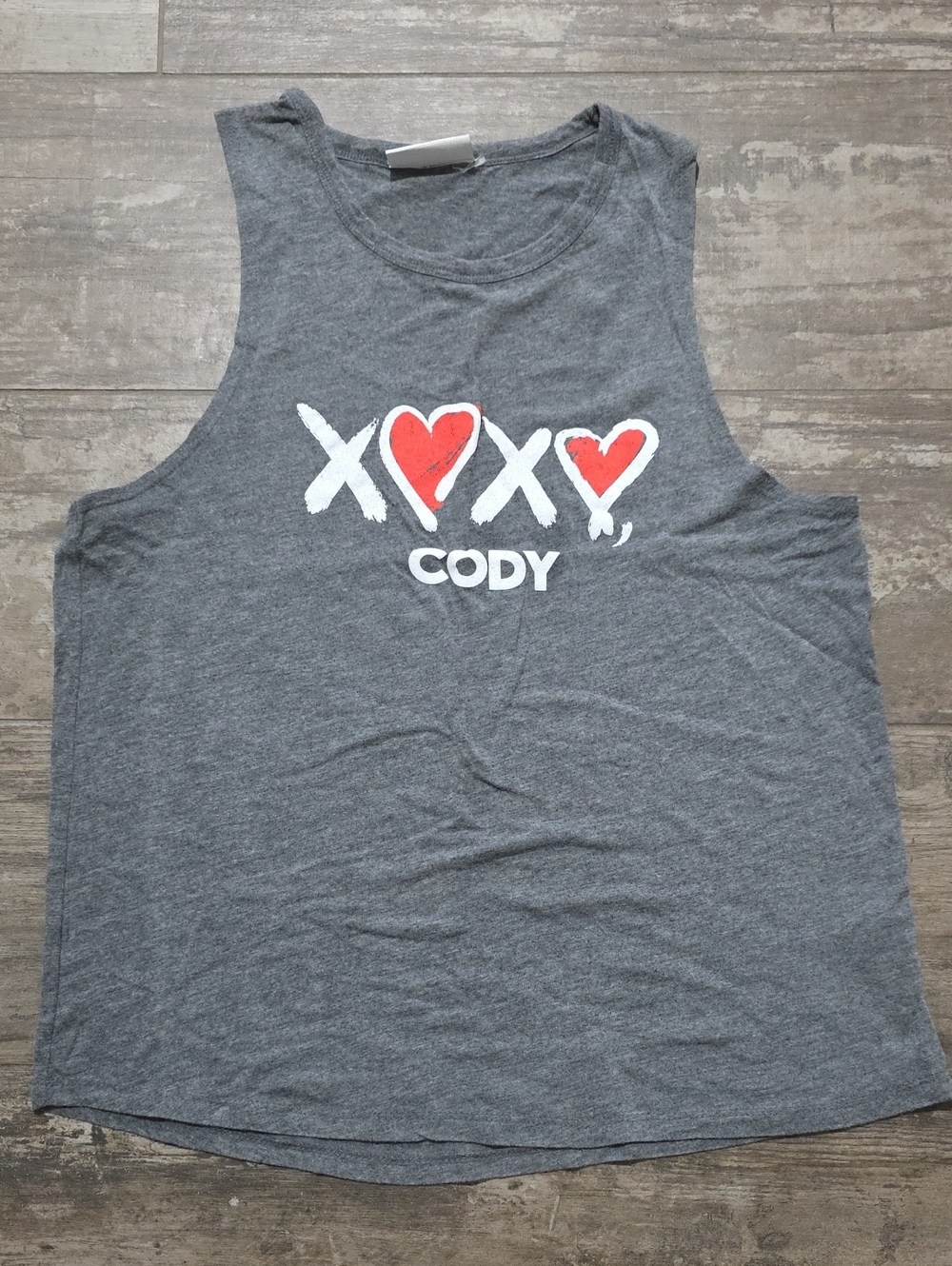 Peloton Gray XOXO Cody muscle tank